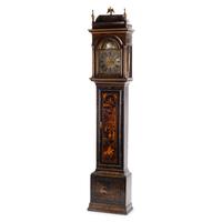 An English Japanned Tall Case Clock