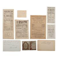 [Lincoln, Abraham] Group of 29 Items Related to the Booth family incl. Junius, Edwin, and John W. Booth.