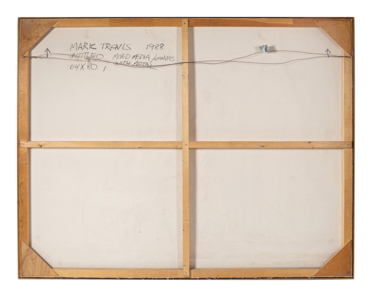 (Untitled) Mixed Media on Canvas with Metal, 1988