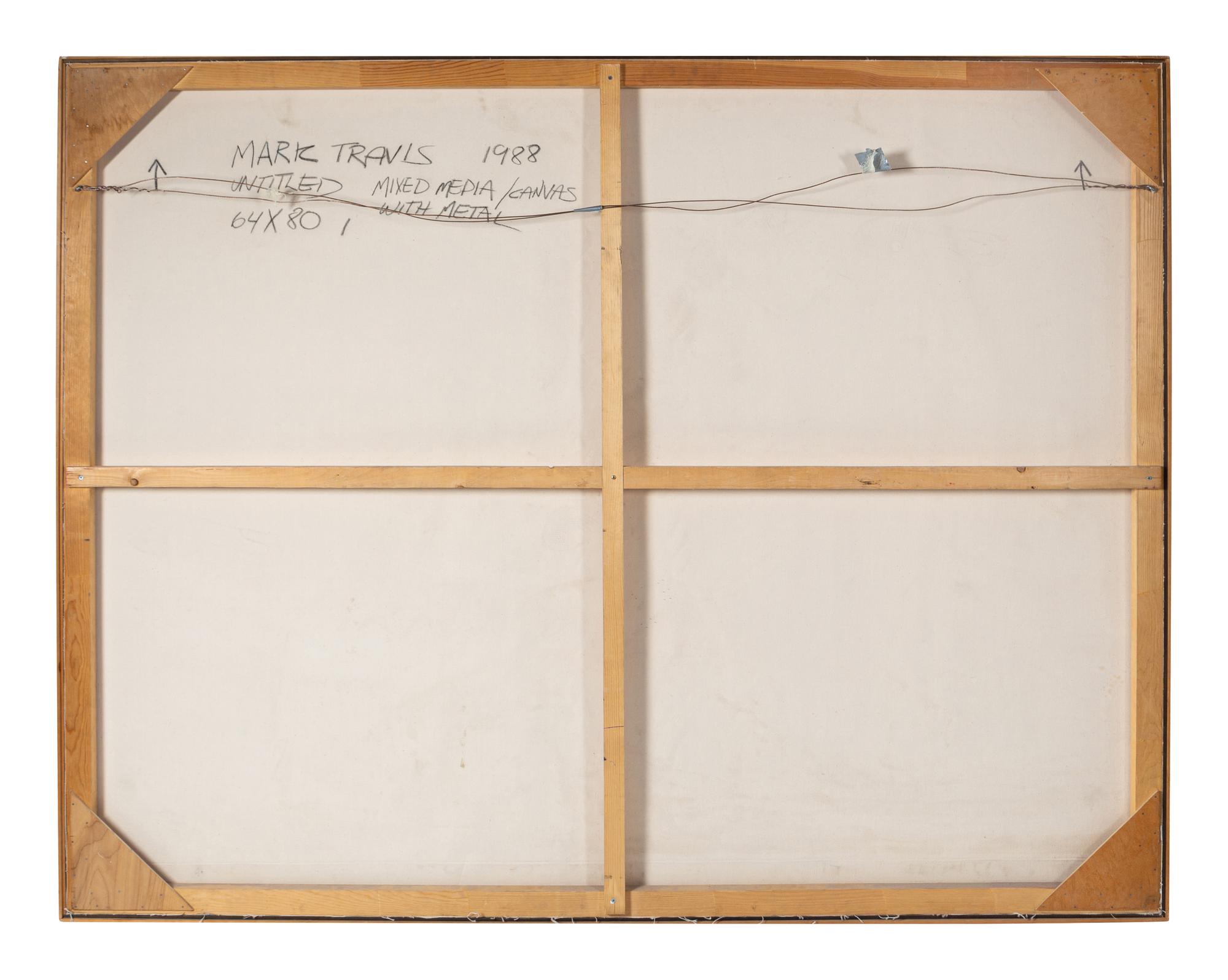 (Untitled) Mixed Media on Canvas with Metal, 1988