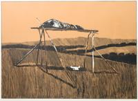 Fritz Scholder, (American, 1937-2005), Sioux Burial at Mouse River, 1979