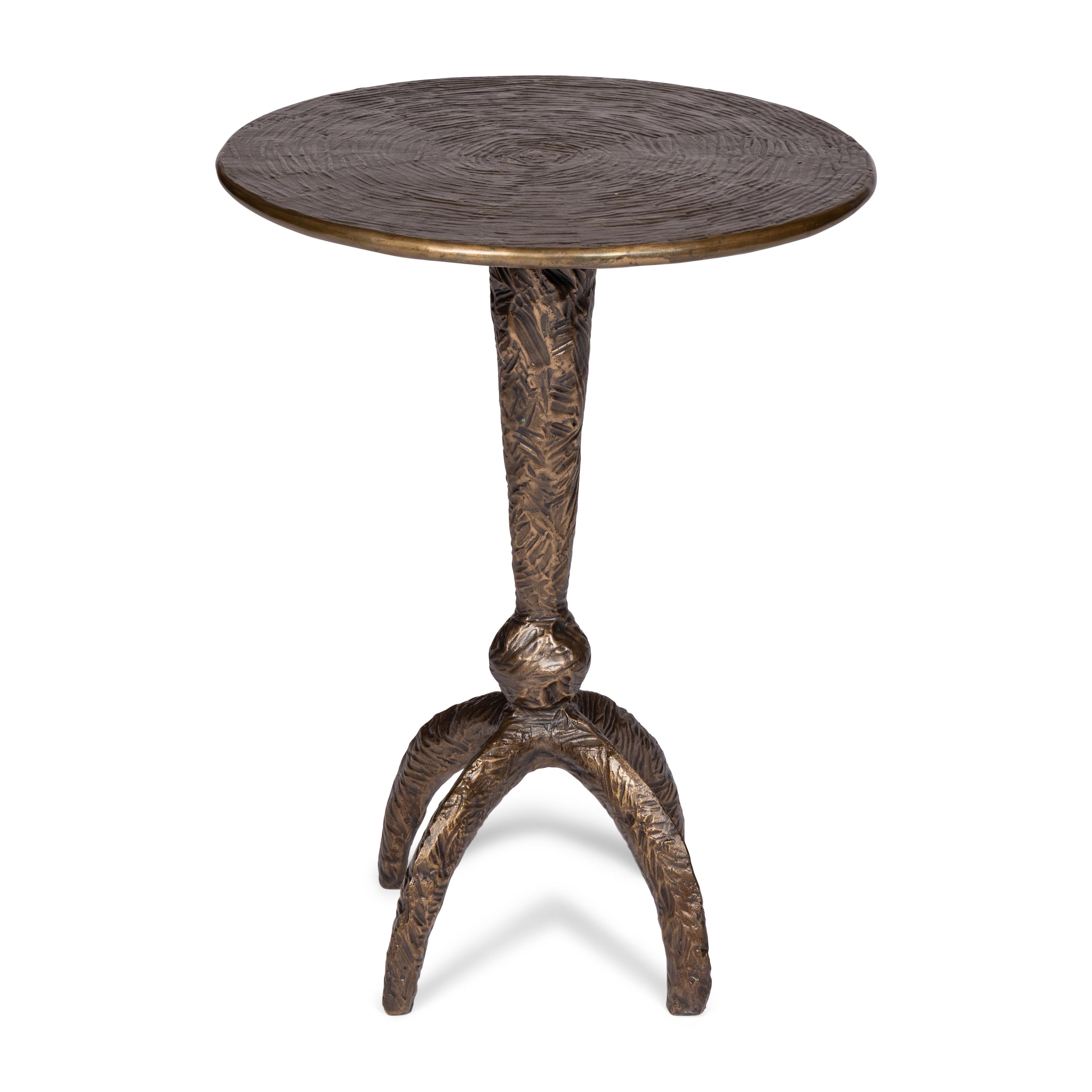 A Tom Corbin Bronze Side Table