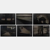 Three Tourists, Sans Souci, Dresden, Edvard Munch's Backyard, Halfway There, and Four Tourists, (a group of six works)