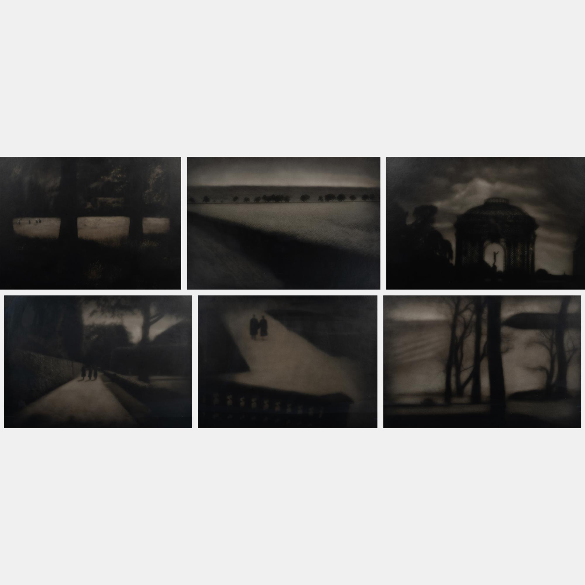 Three Tourists, Sans Souci, Dresden, Edvard Munch's Backyard, Halfway There, and Four Tourists, (a group of six works)