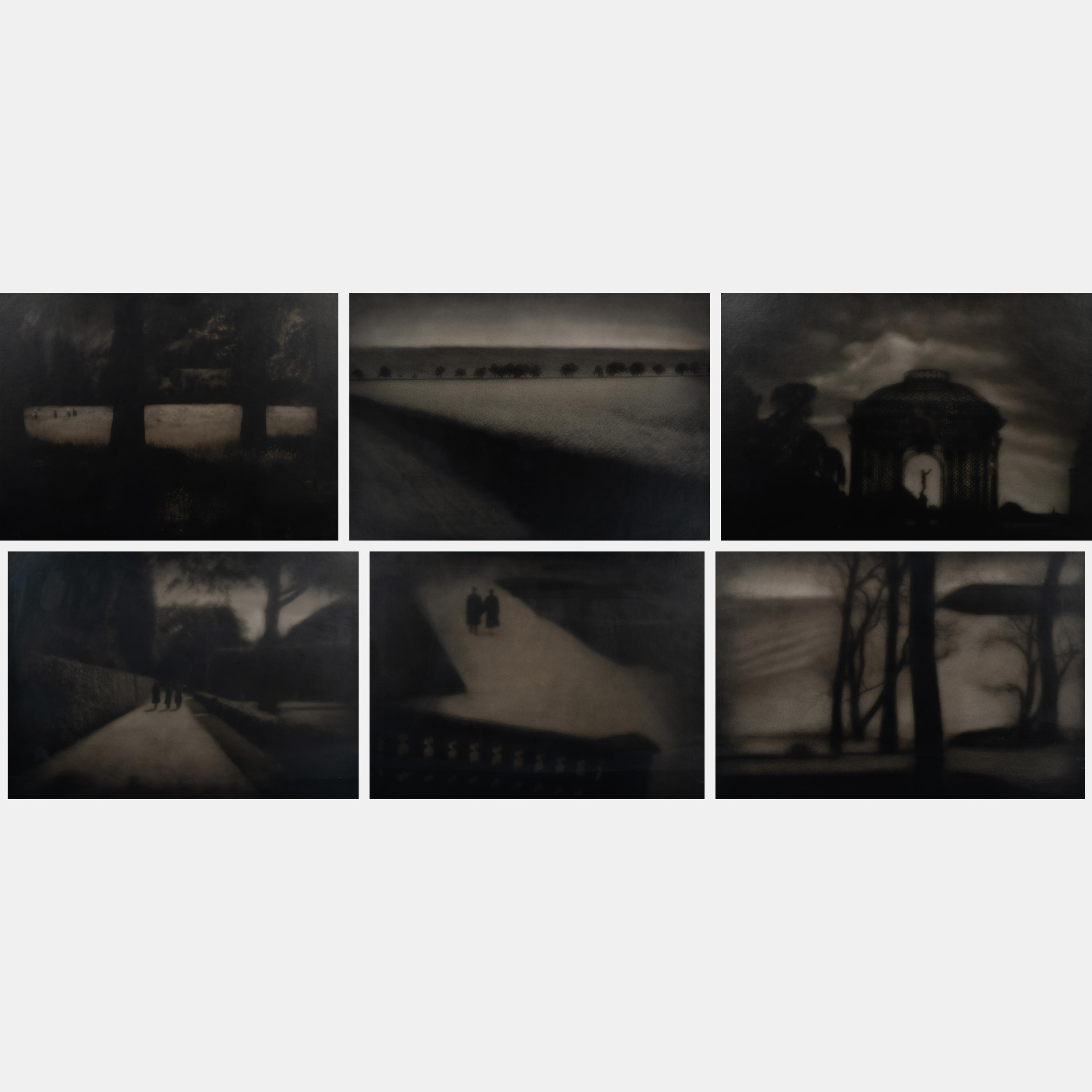 Three Tourists, Sans Souci, Dresden, Edvard Munch's Backyard, Halfway There, and Four Tourists, (a group of six works)