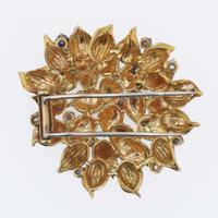 An 18K yellow gold, sapphire, and diamond brooch, Tiffany & Co.