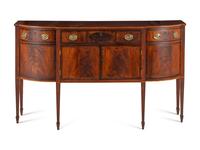 A Federal Inlaid and Figured Mahogany Sideboard
