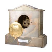 An Ansonia Onyx Mantel Clock