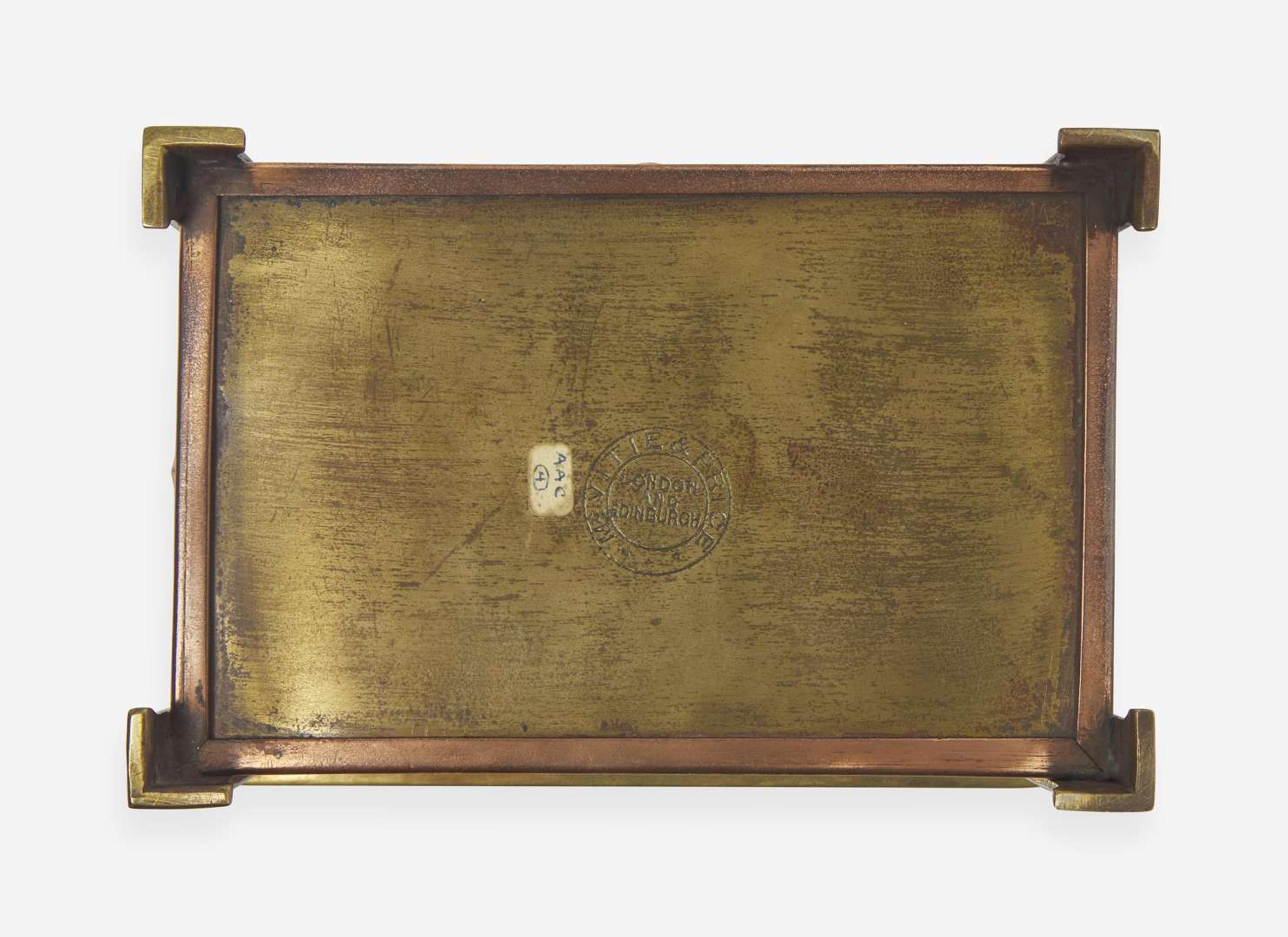 Attributed to A.E. Jones, Arts & Crafts Jewelry Casket with Ruskin Roundels