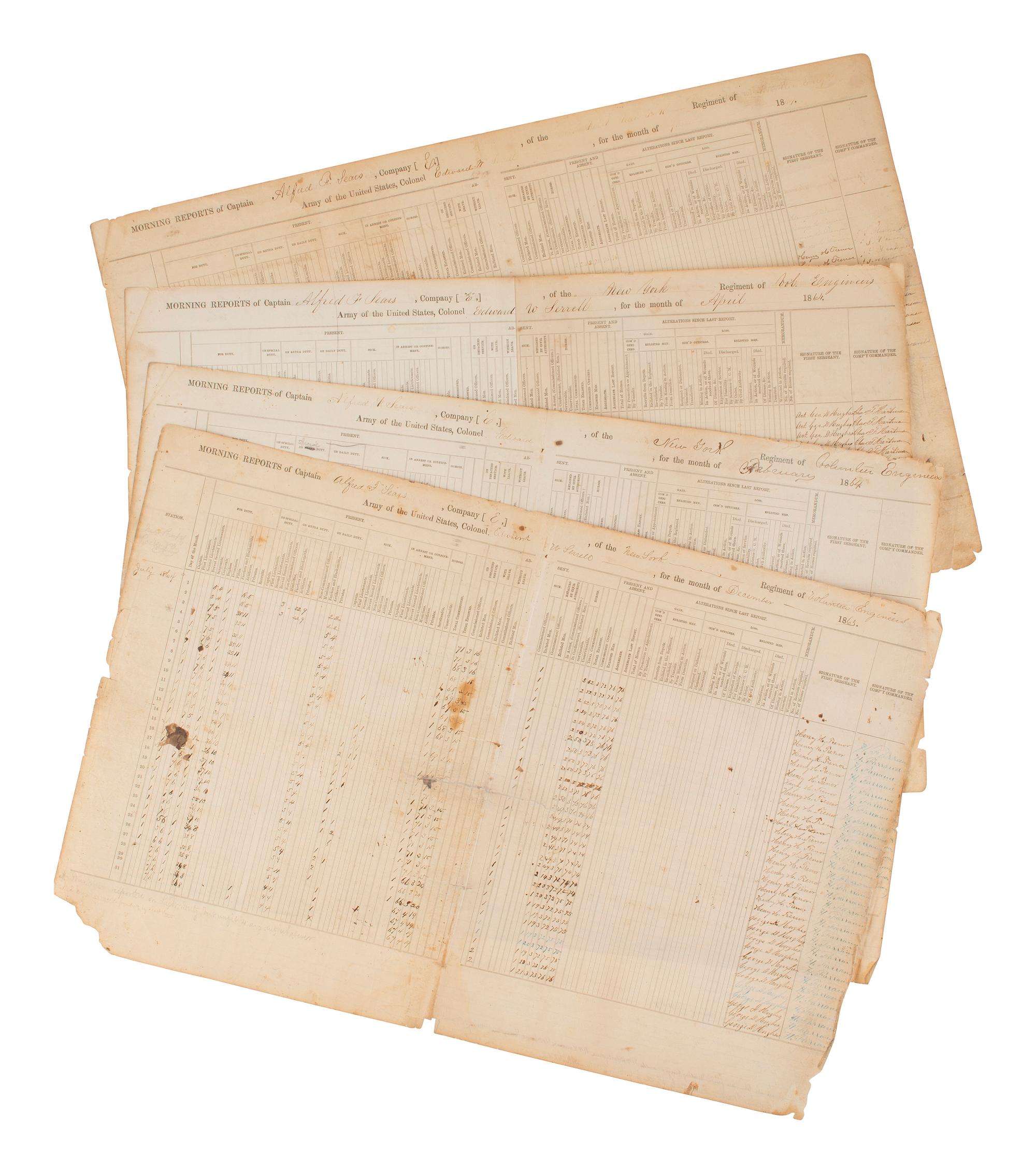 [CIVIL WAR]. Morning reports, general orders, and more from the Delery Collection.