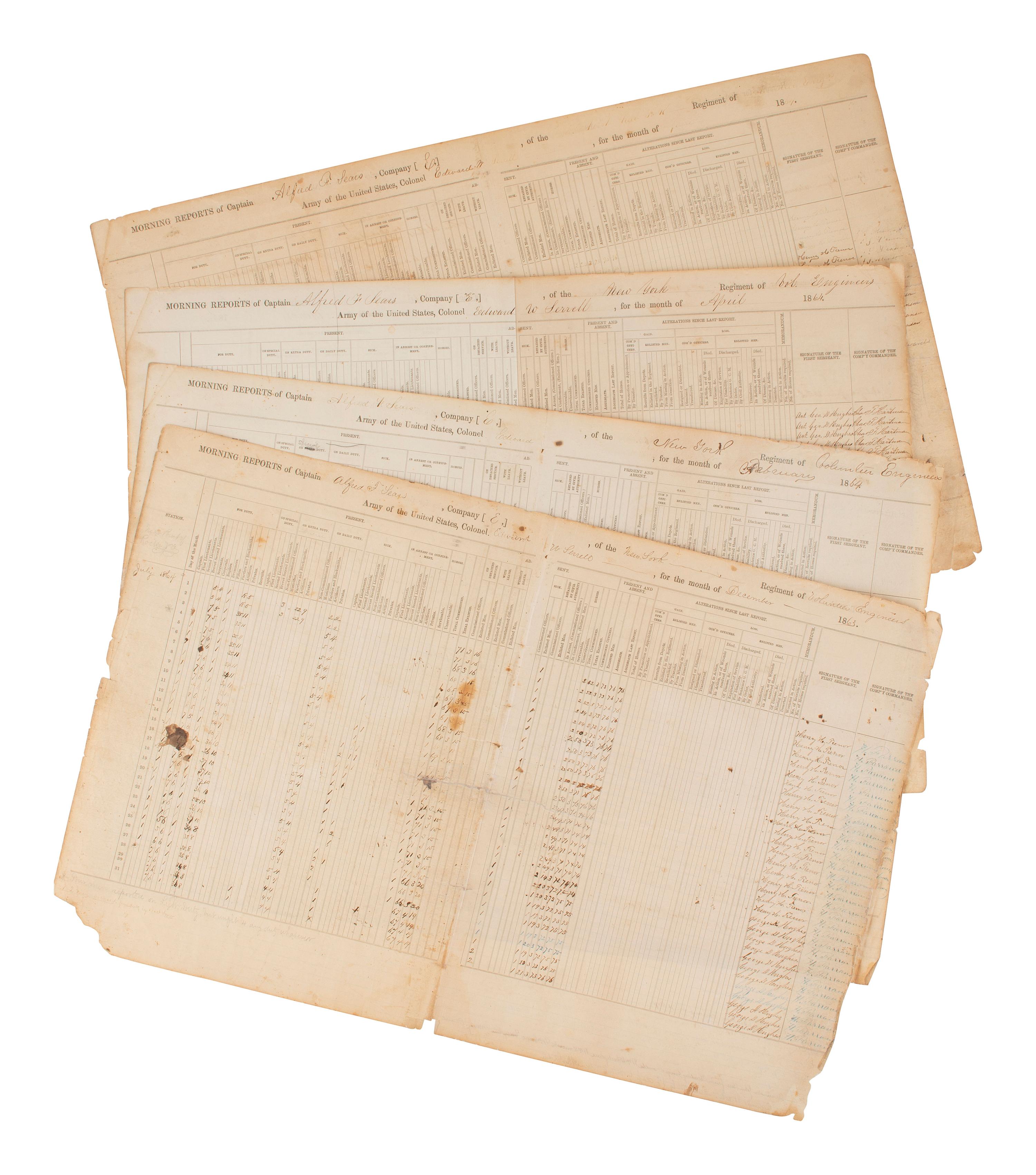 [CIVIL WAR]. Morning reports, general orders, and more from the Delery Collection.
