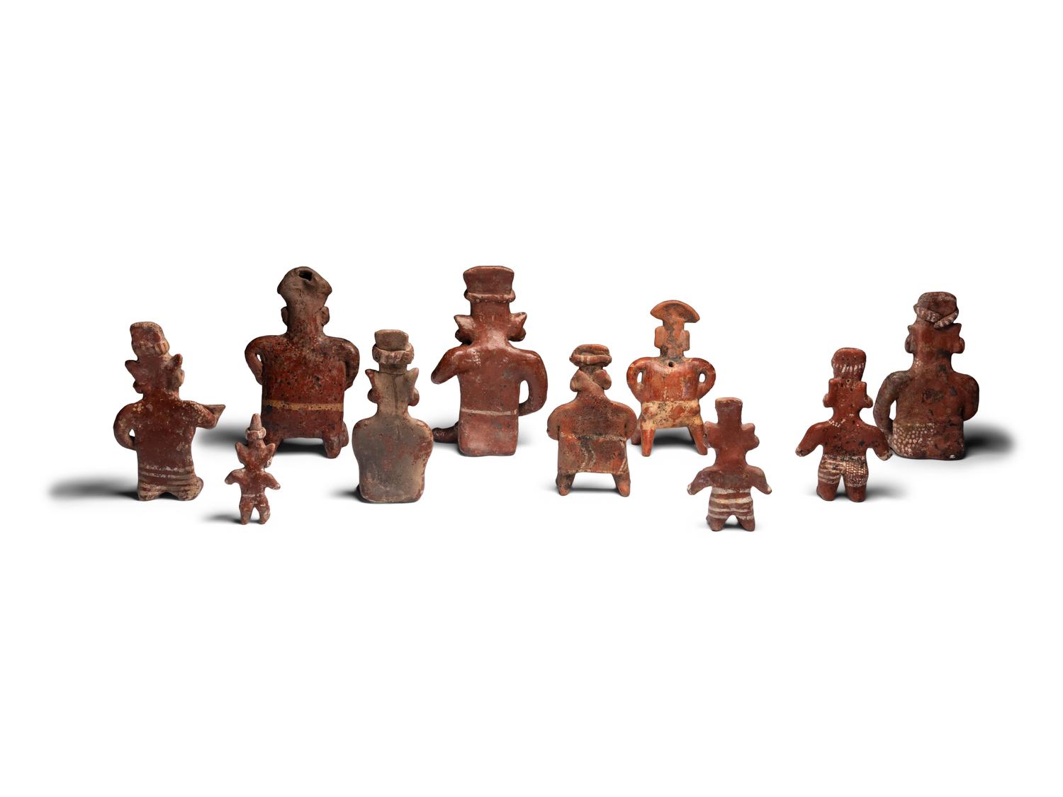 Ten Nayarit Terracotta Figures