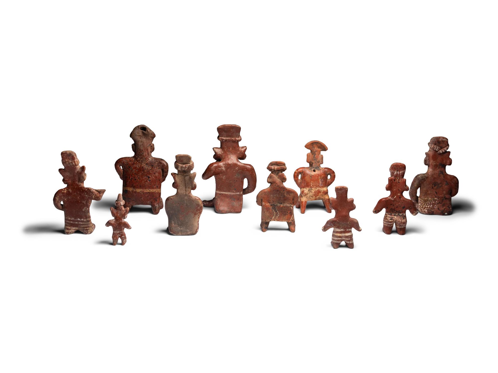 Ten Nayarit Terracotta Figures
