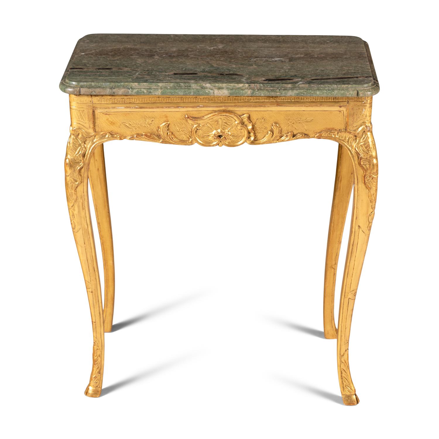 A George II Style Giltwood and Marble-Top Occasional Table