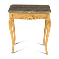 A George II Style Giltwood and Marble-Top Occasional Table