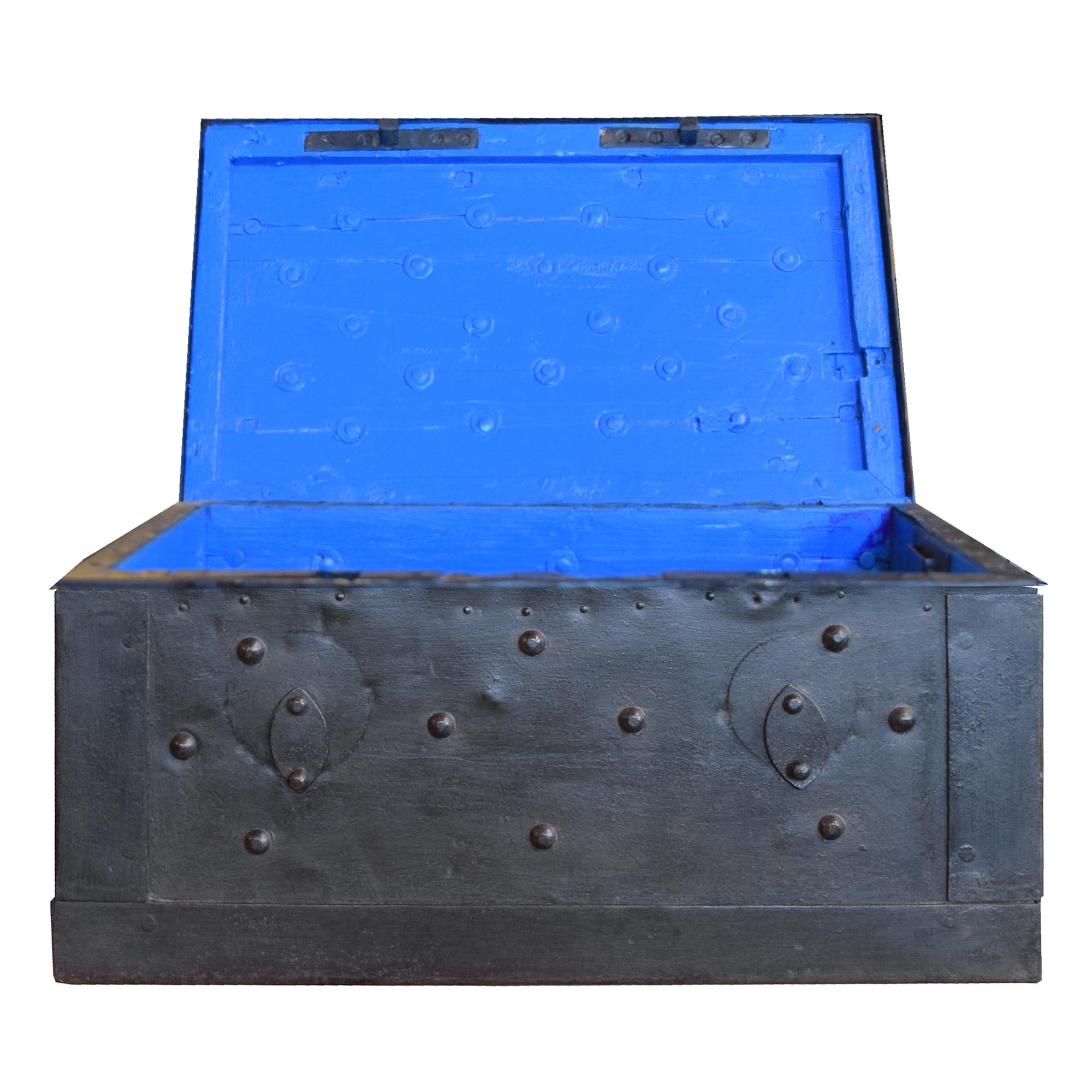 An Iron Lockbox 19.5" W x 12" D x 10" H — Italy