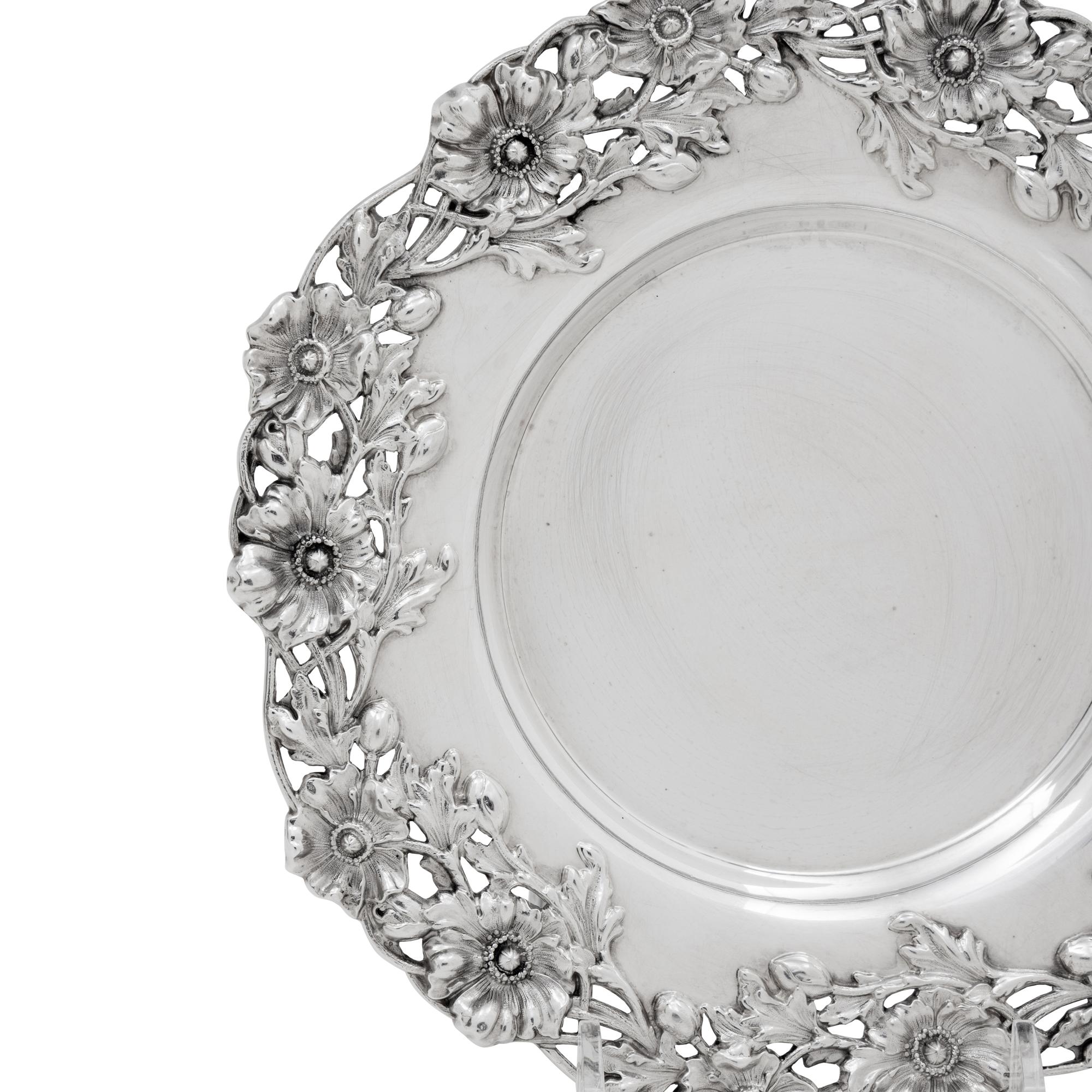 A Set of Eleven American Silver Bread Plates