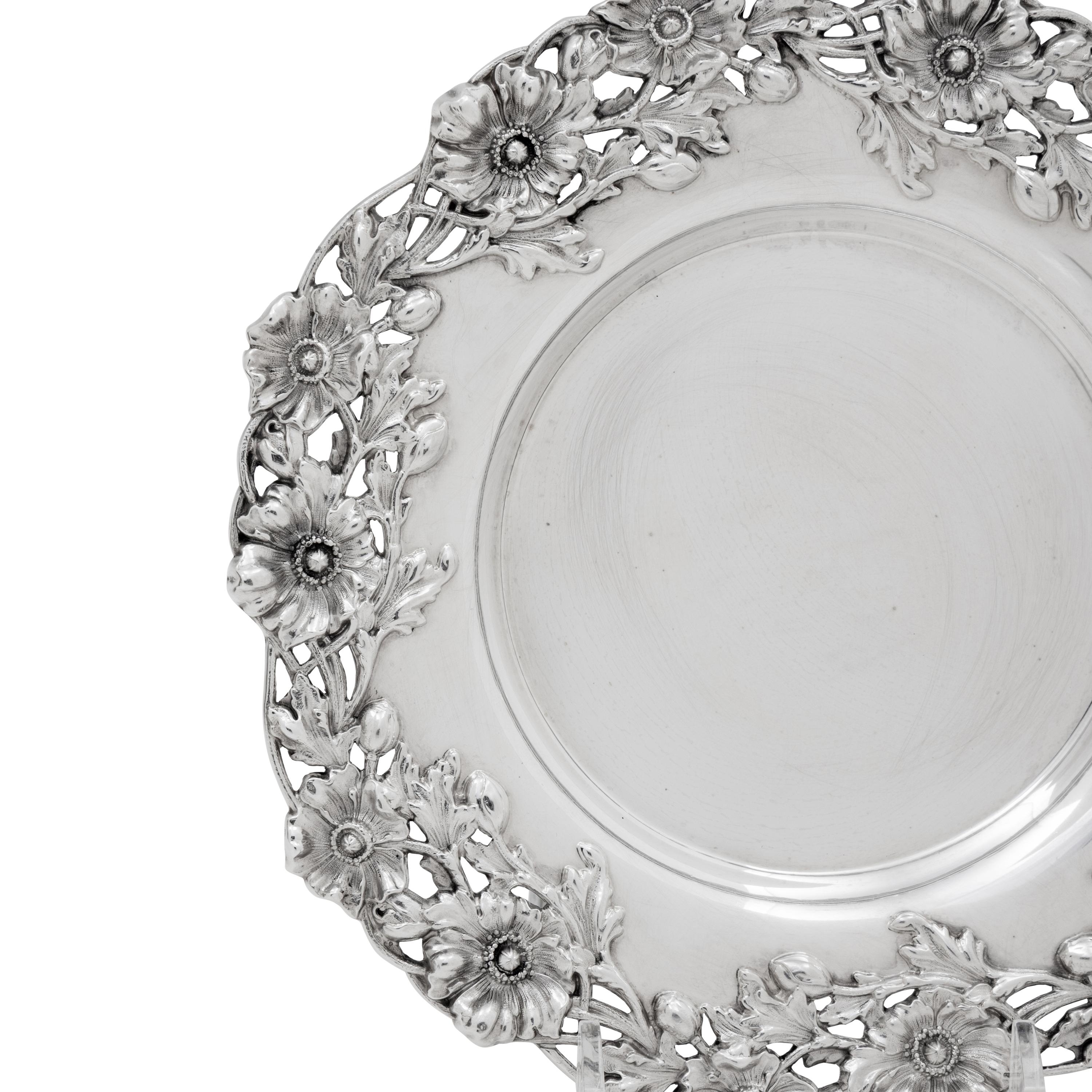 A Set of Eleven American Silver Bread Plates
