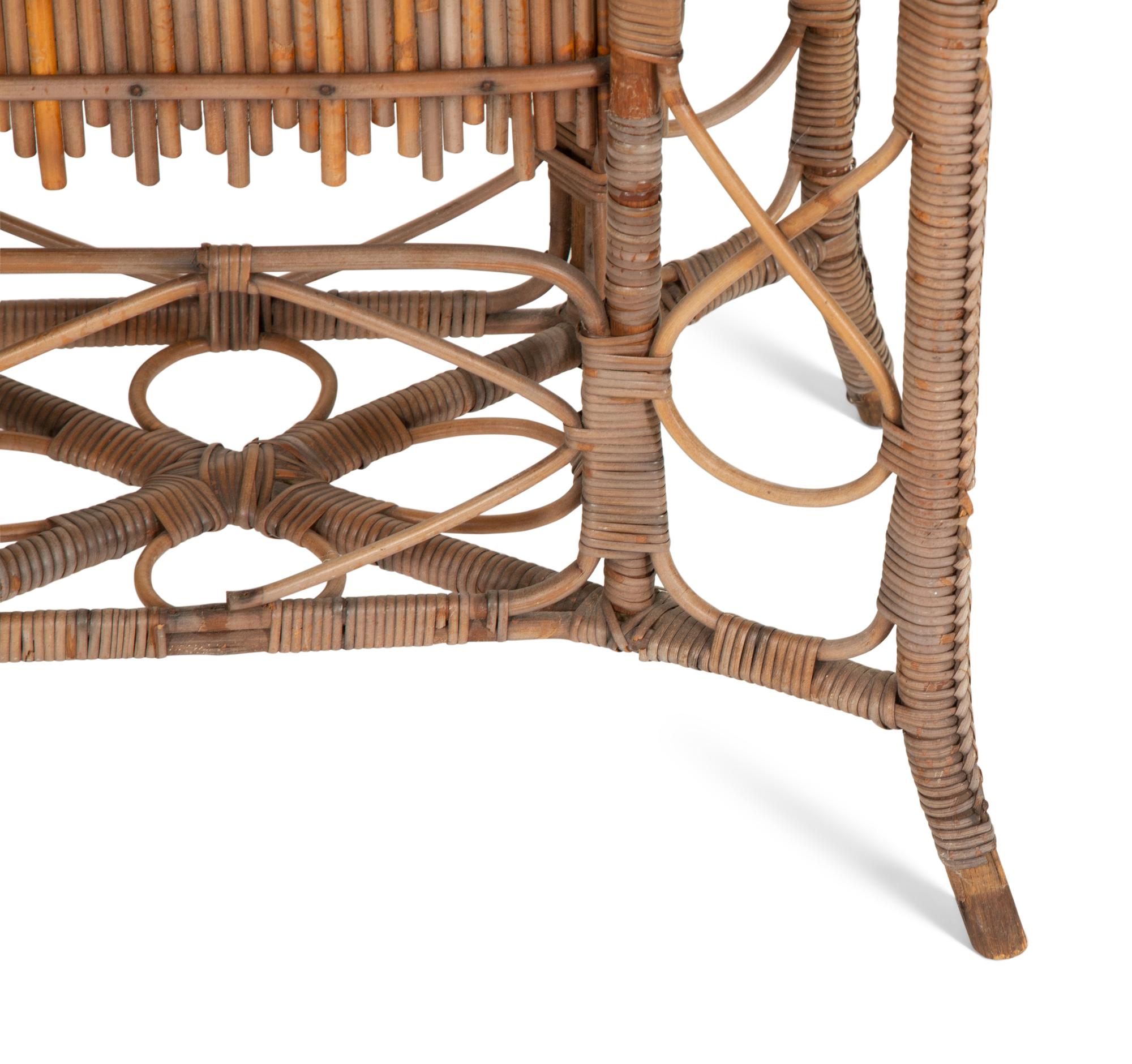 An English Rattan Occasional Table