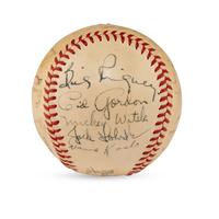 A 1947 New York Giants Team Signed Autograph Baseball (Auction Letter),