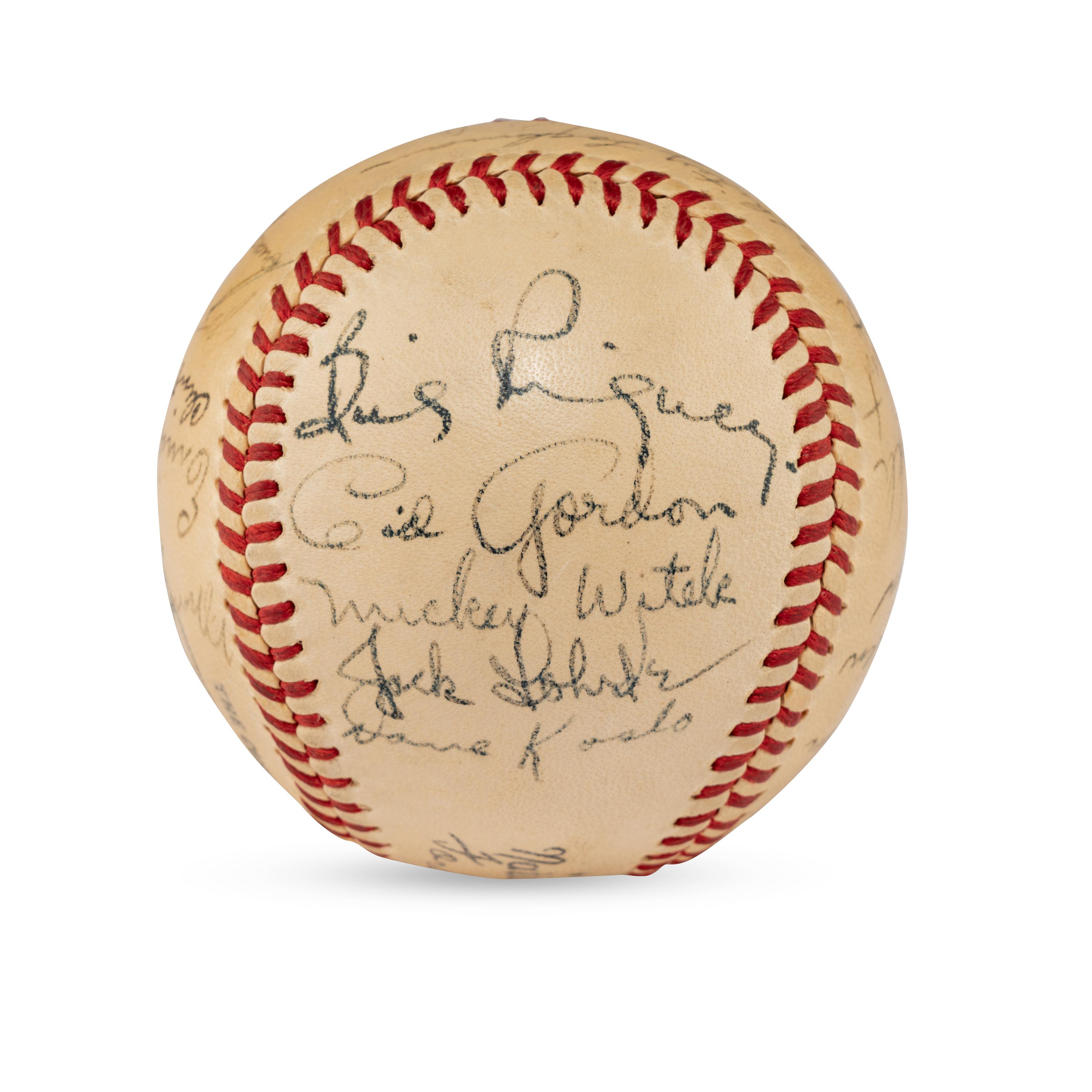 A 1947 New York Giants Team Signed Autograph Baseball (Auction Letter),