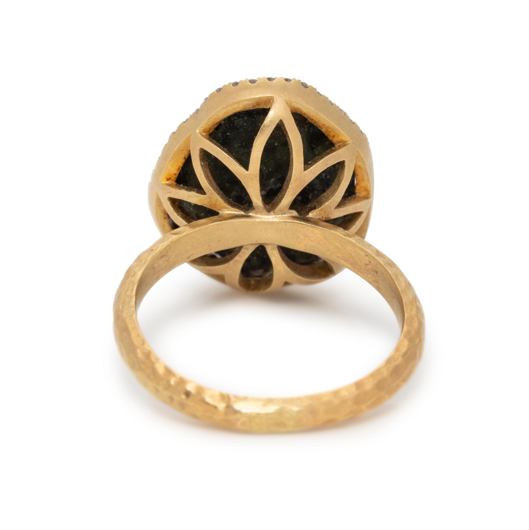 GEODE AND DIAMOND RING