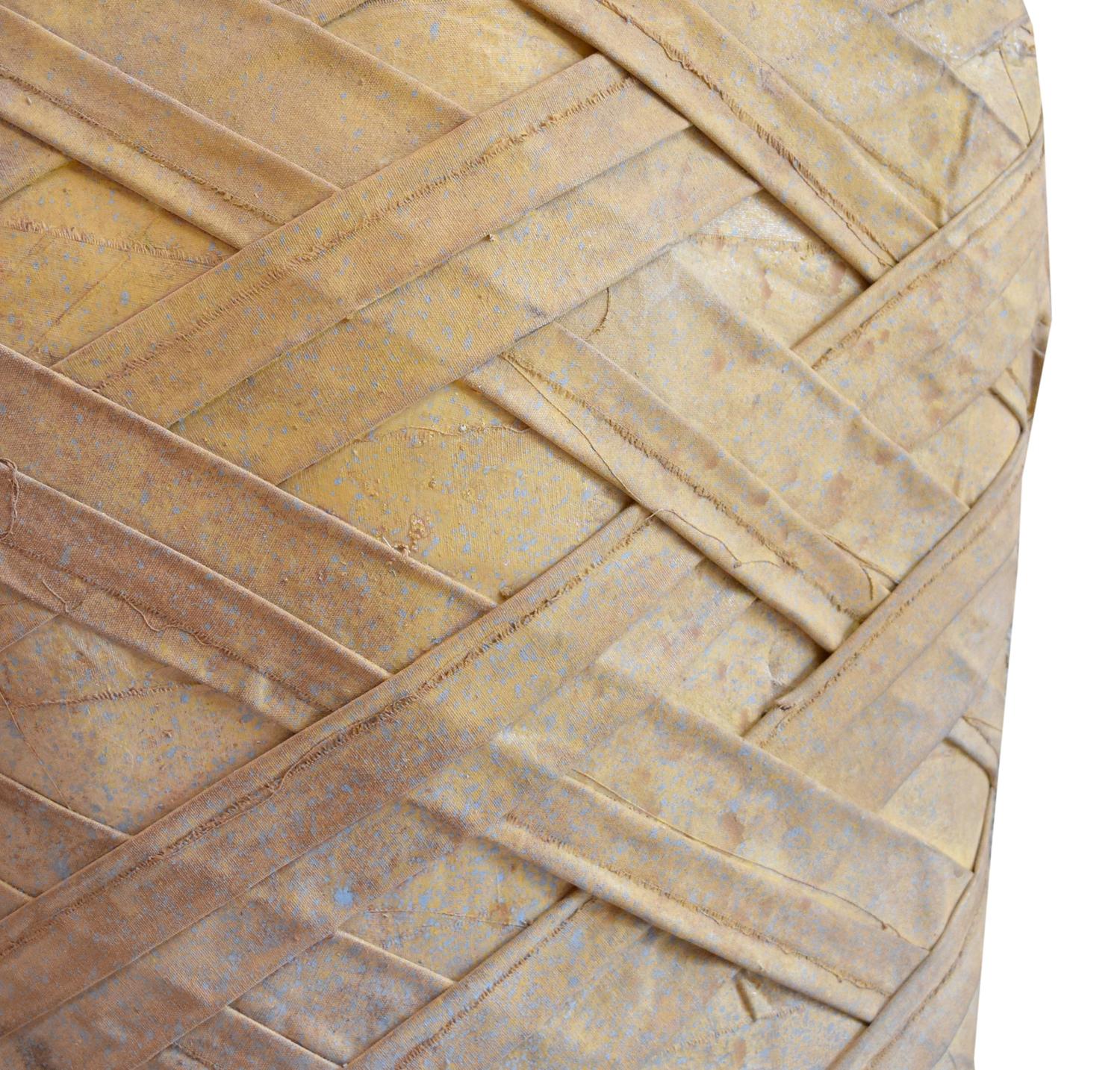 An Artist-Made Fabric Mummy 22" W x 13" D x 73" H — Belgium, 21st Century
