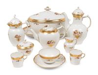 A Royal Copenhagen Golden Basket Porcelain Dinner Service
