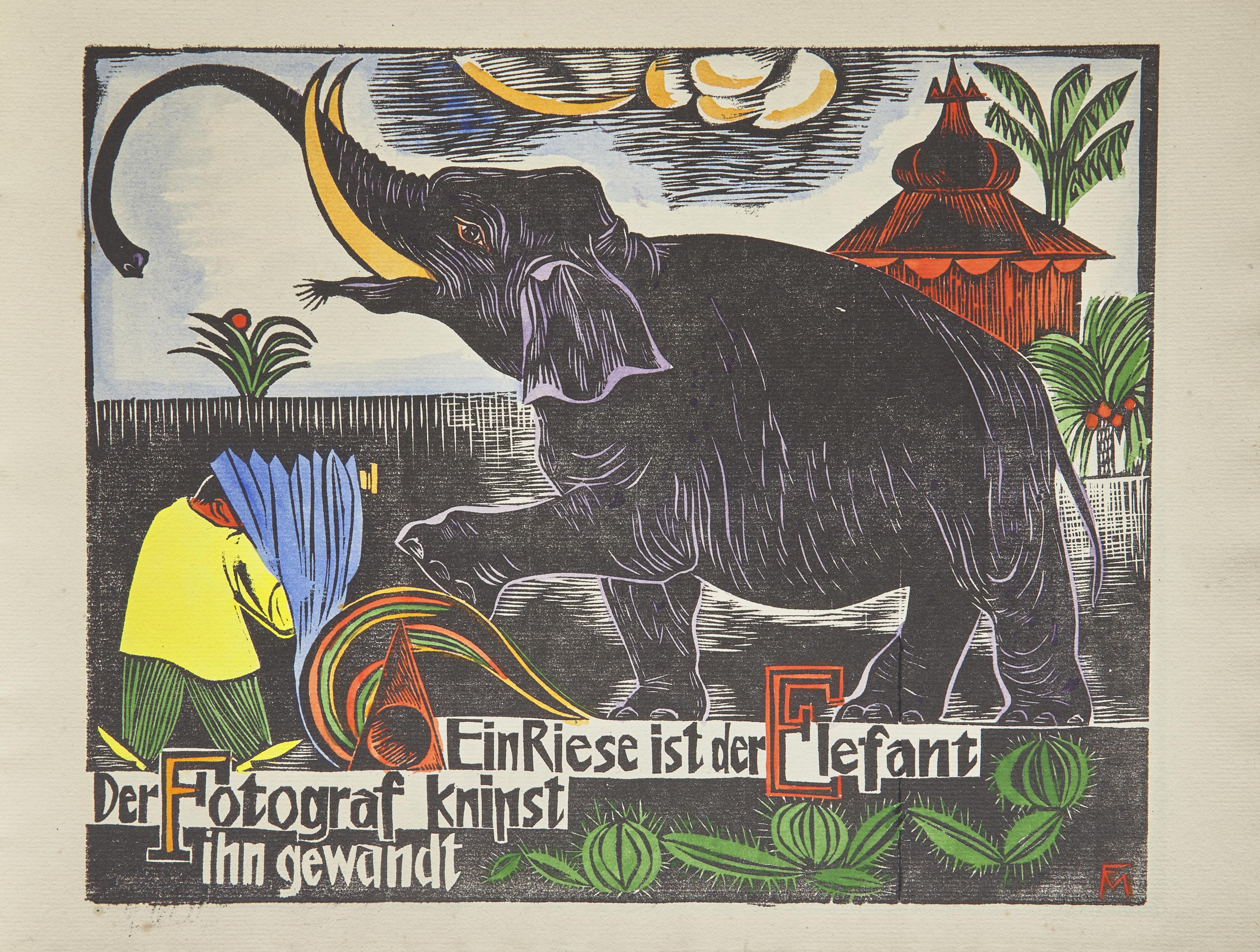 (Felixmuller, Conrad). ABC. Ein geschutteltes, geknutteltes Alphabet in Bildern Mit Versen von Londa und Conrad Felixmuller. 1925