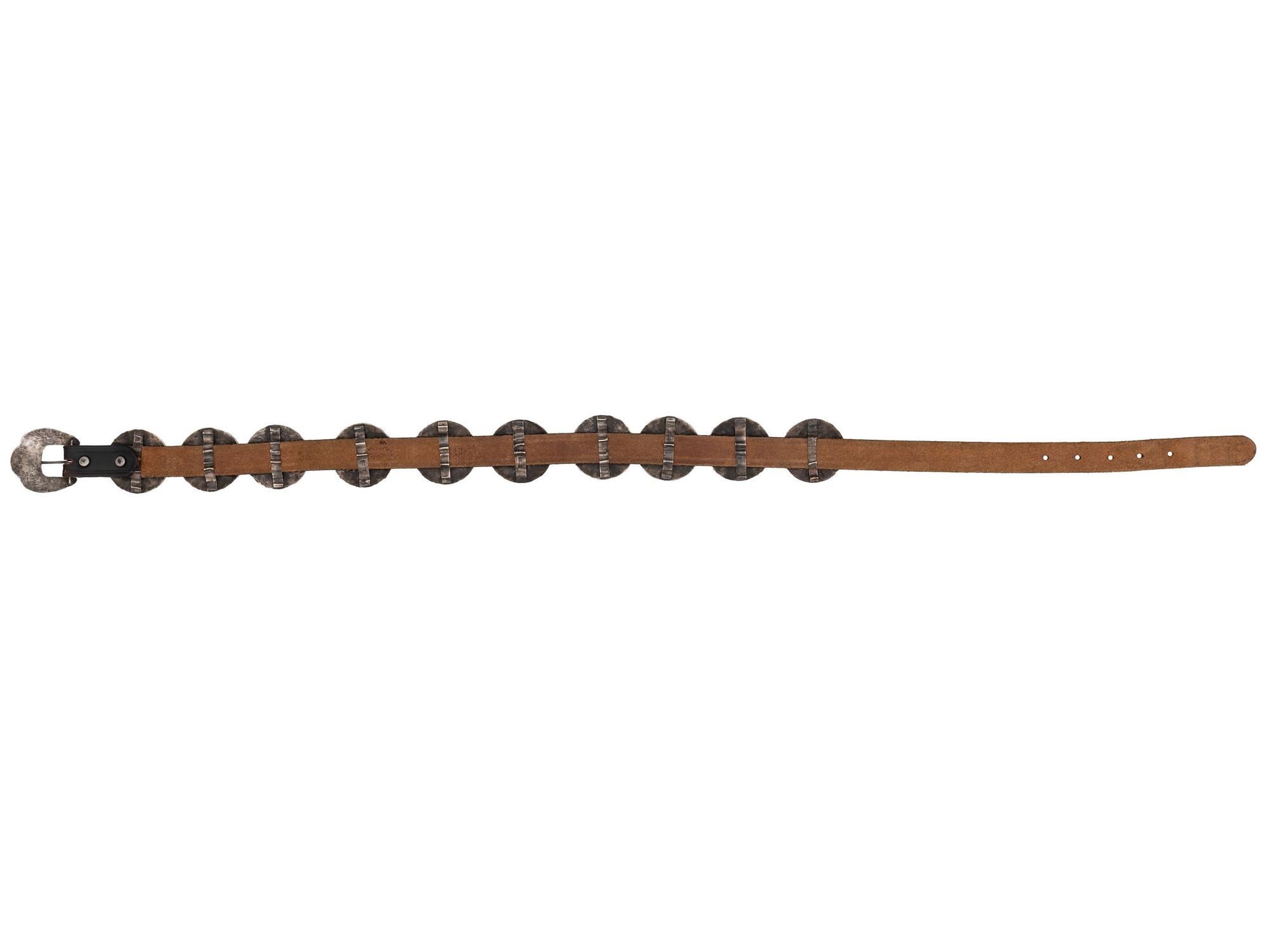 Hammered Sterling Silver and Turquoise Concha Belt