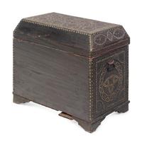 A Portuguese Studded Walnut Trunk