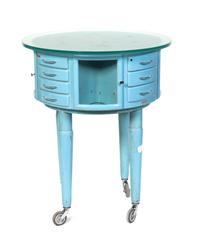 An Enameled Rotating Dentist's Girator Cabinet Height 38 1/4 inches. — FRANCE, CIRCA 1940/50s