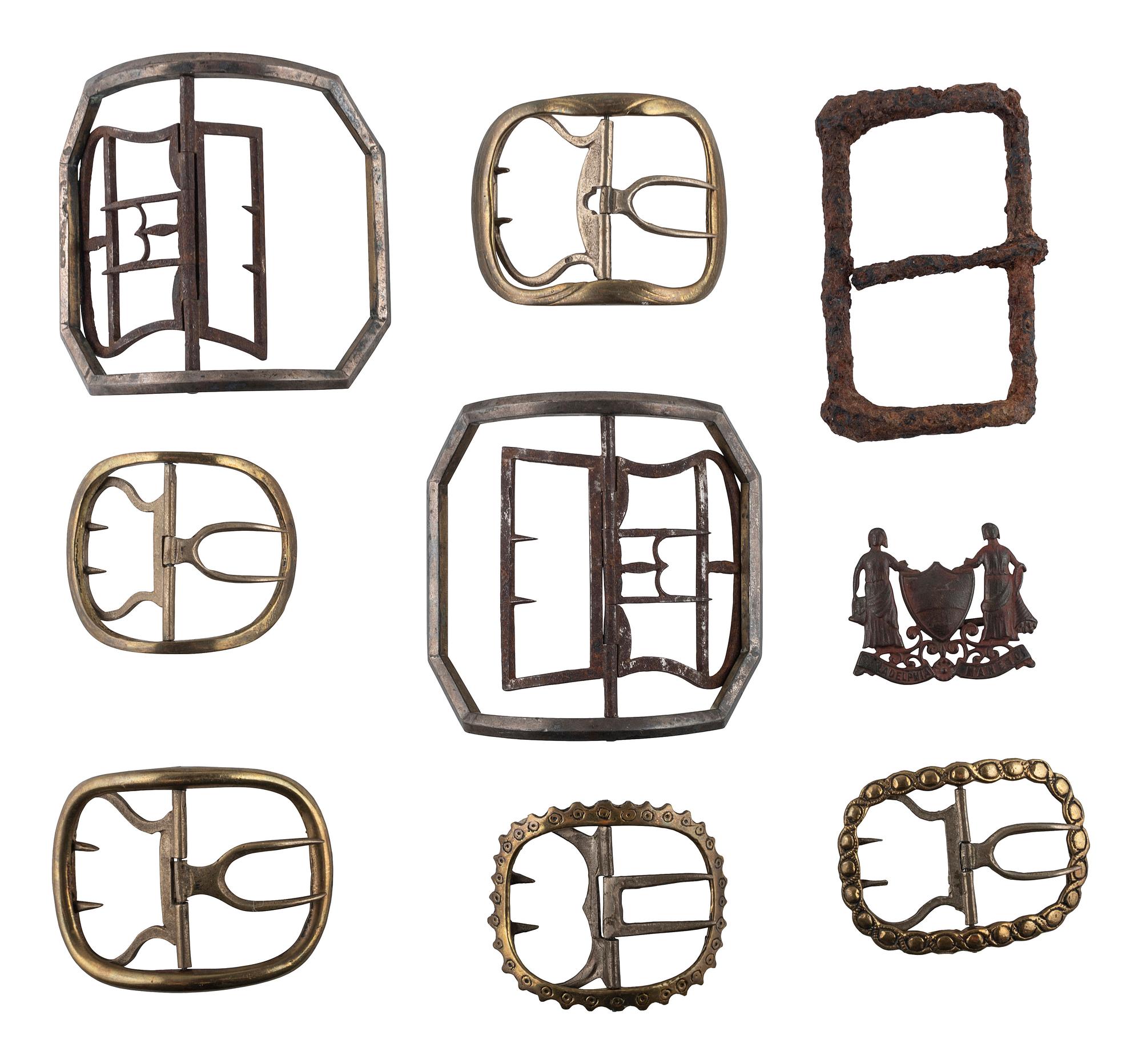 [18TH CENTURY]. A group of buckles and rings, many dating from the 18th century.