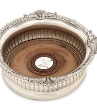A Pair of Paul Storr Silver Mounted Wine Coasters