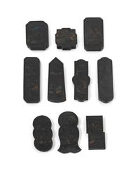 A Set of Ten Chinese Ink Cakes