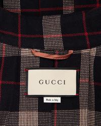 Gucci Wool Plaid Trench Coat