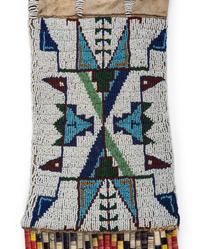 Sioux Beaded Hide Tobacco Bag