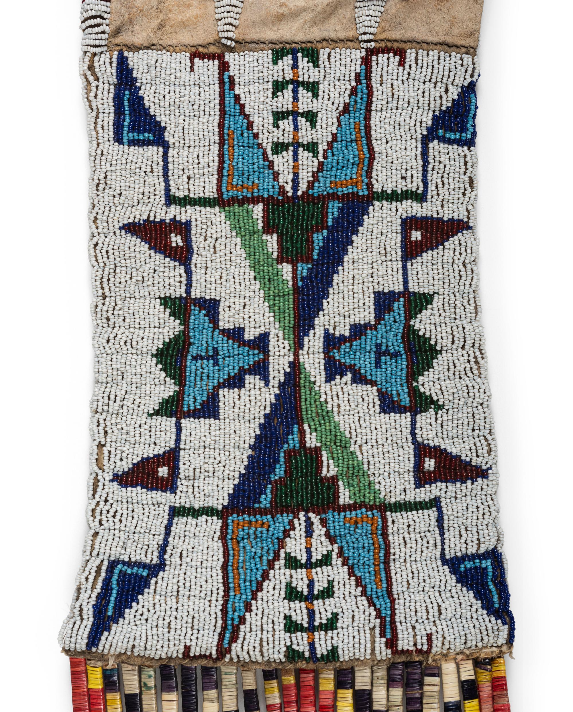 Sioux Beaded Hide Tobacco Bag