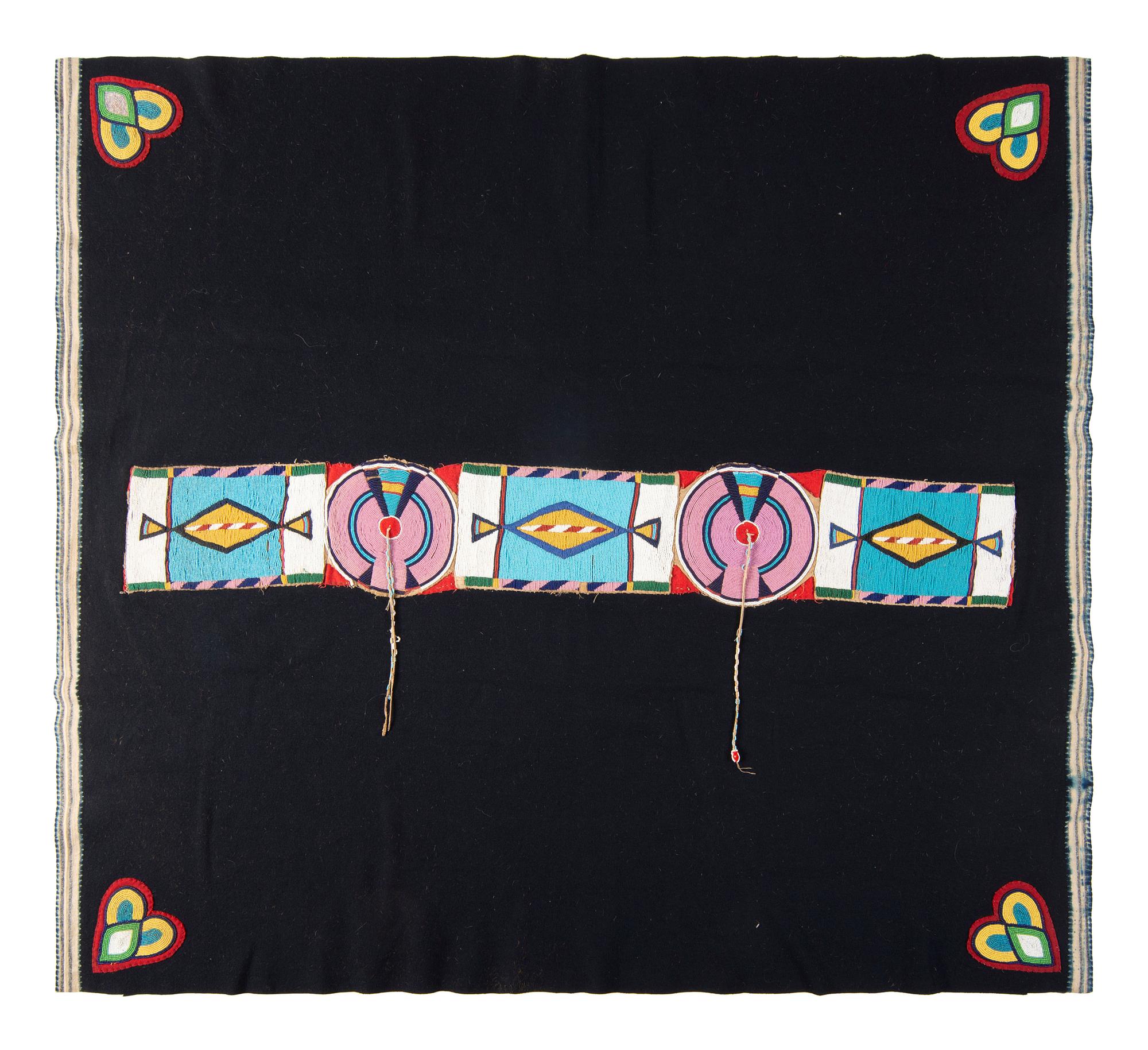 Nez Perce Beaded Hide Blanket Strip