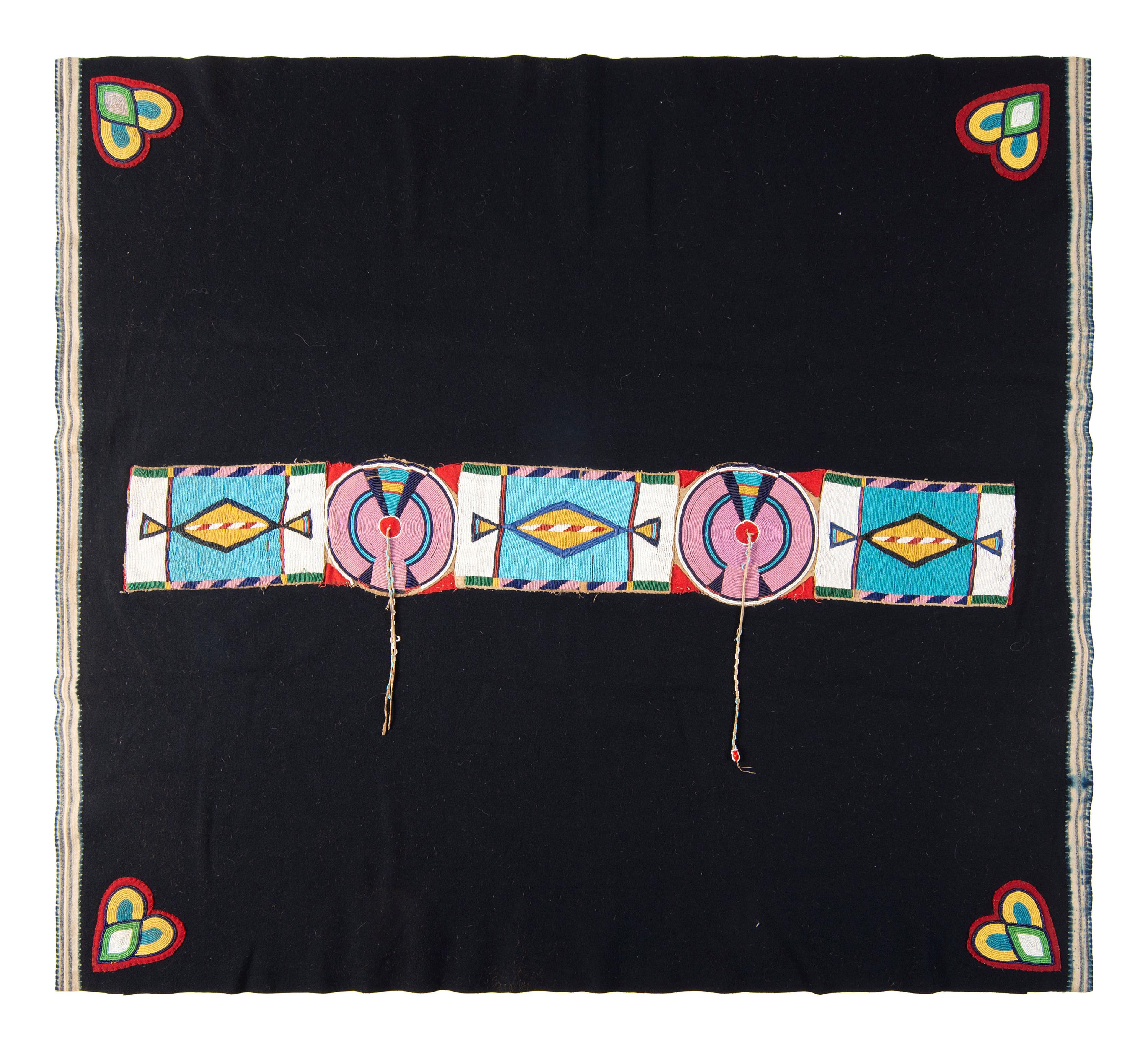 Nez Perce Beaded Hide Blanket Strip