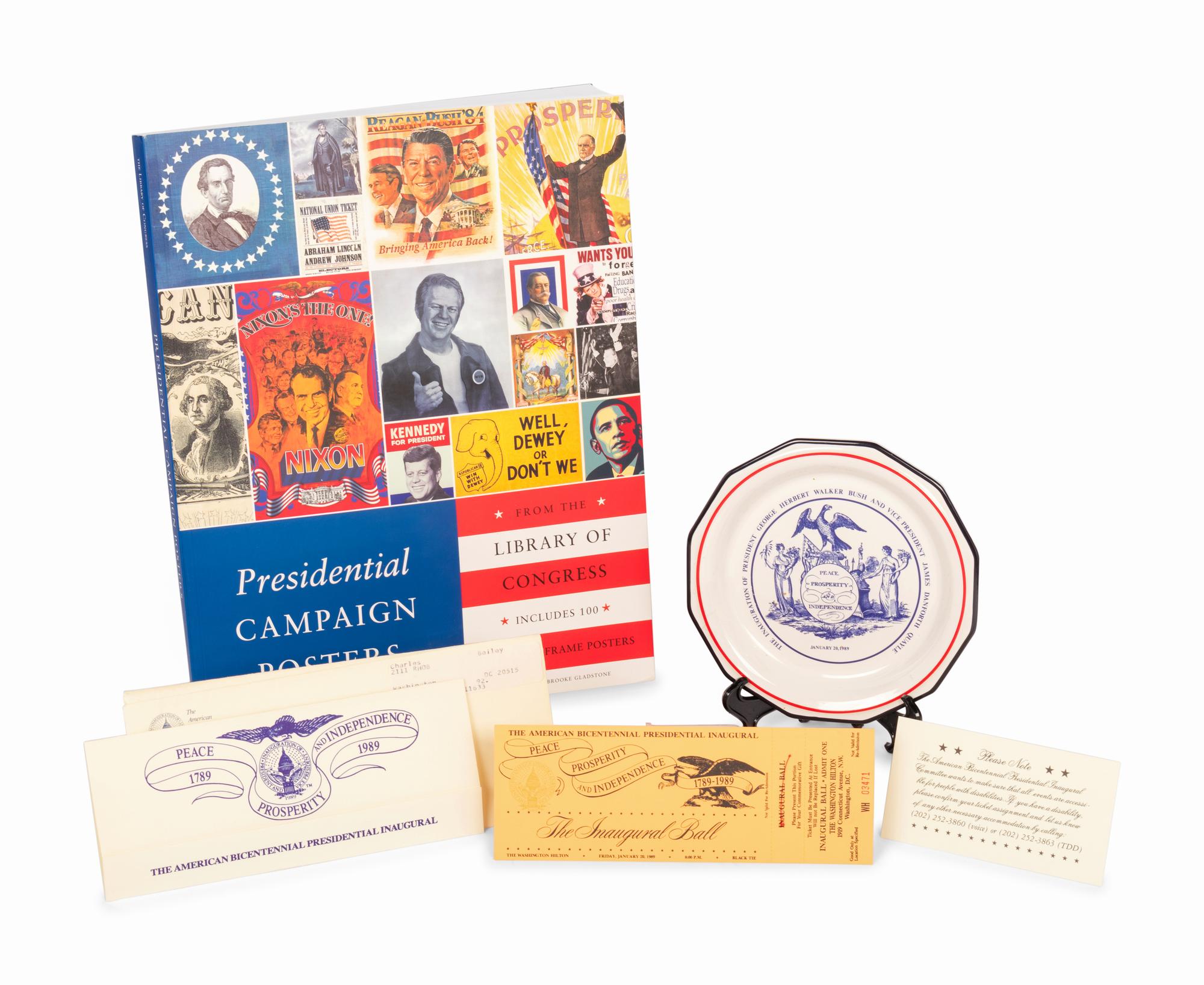 (Politics) A group of 3 pieces of political ephemera, comprising