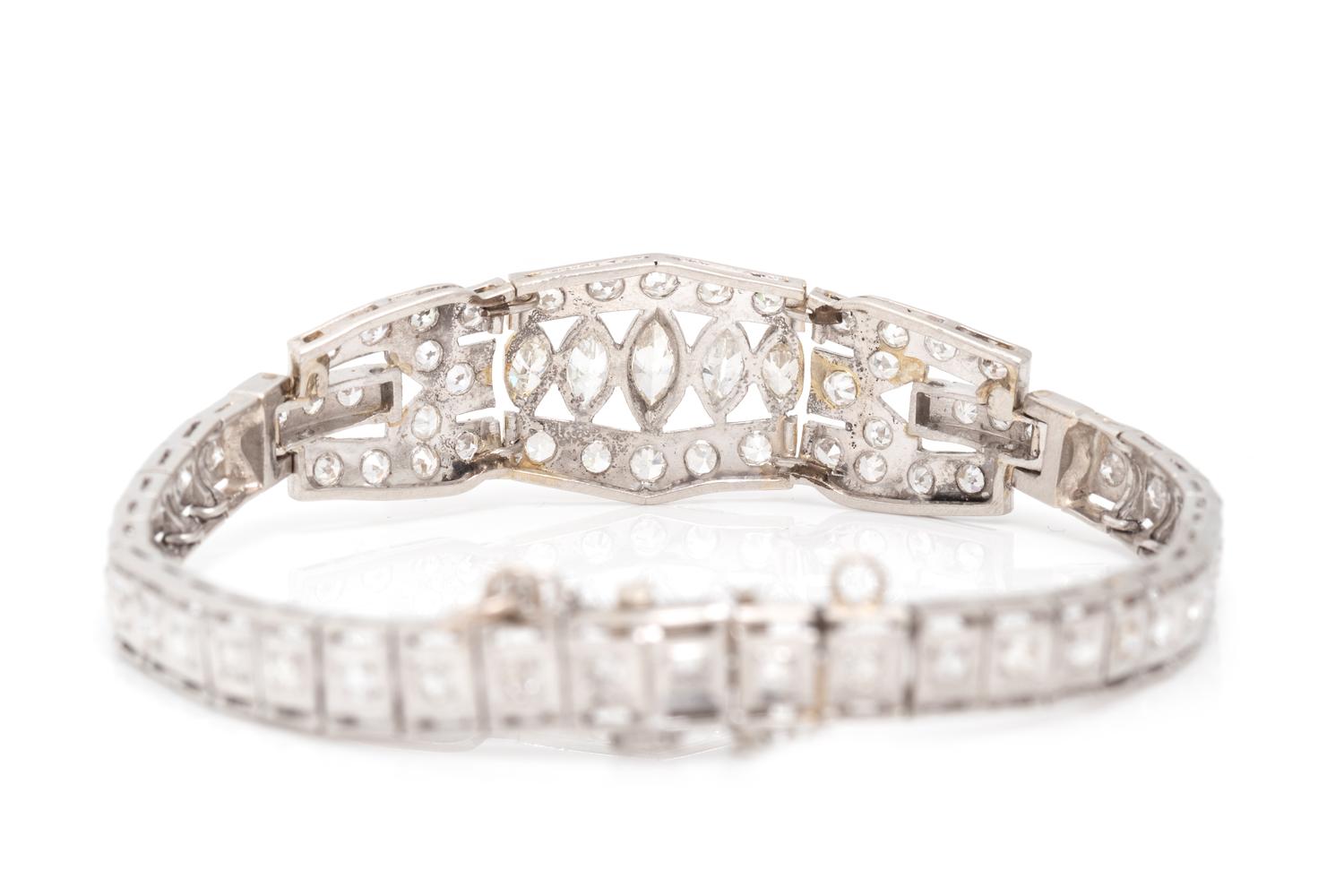 ART DECO, PLATINUM AND DIAMOND BRACELET
