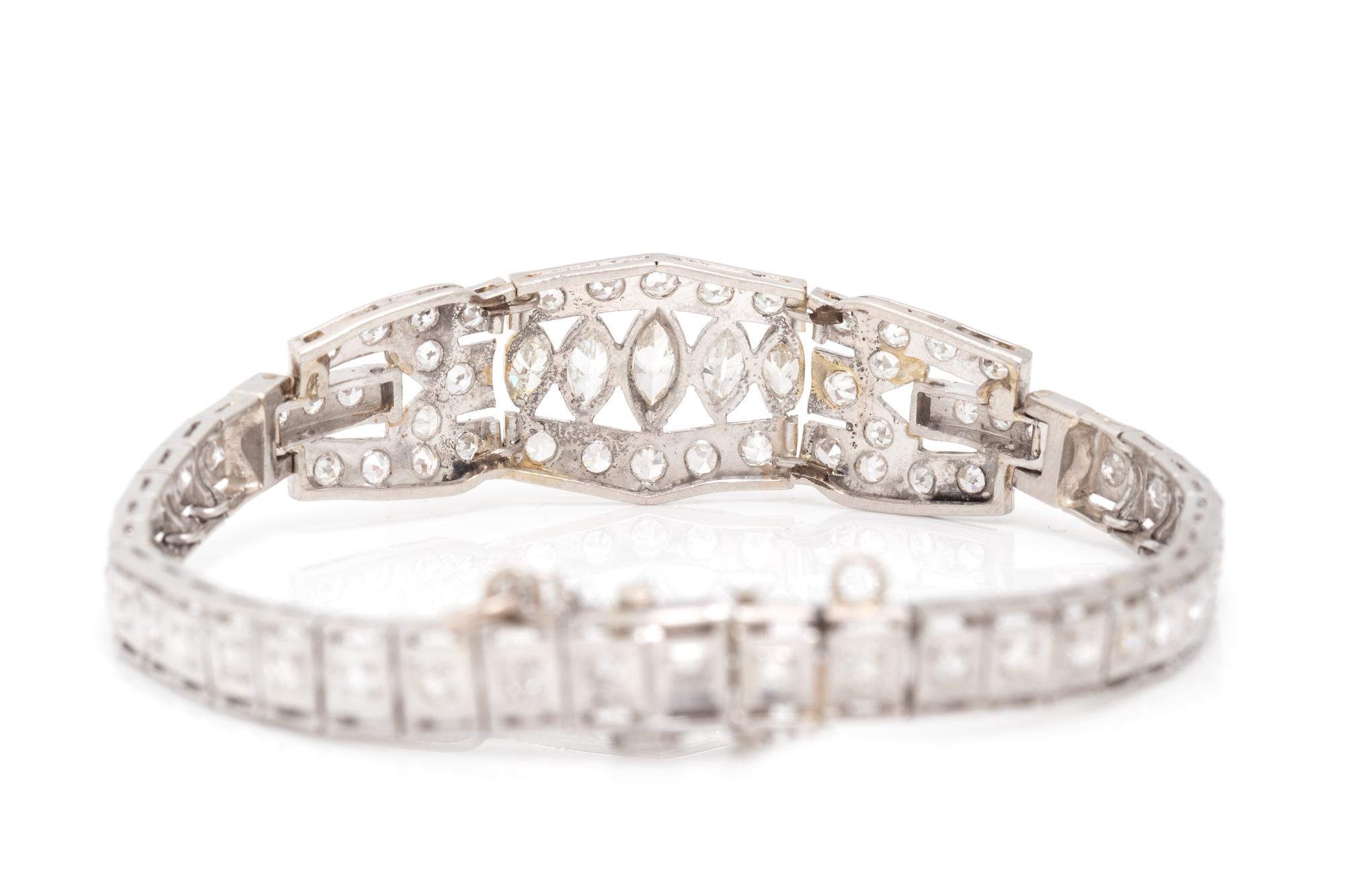 ART DECO, PLATINUM AND DIAMOND BRACELET