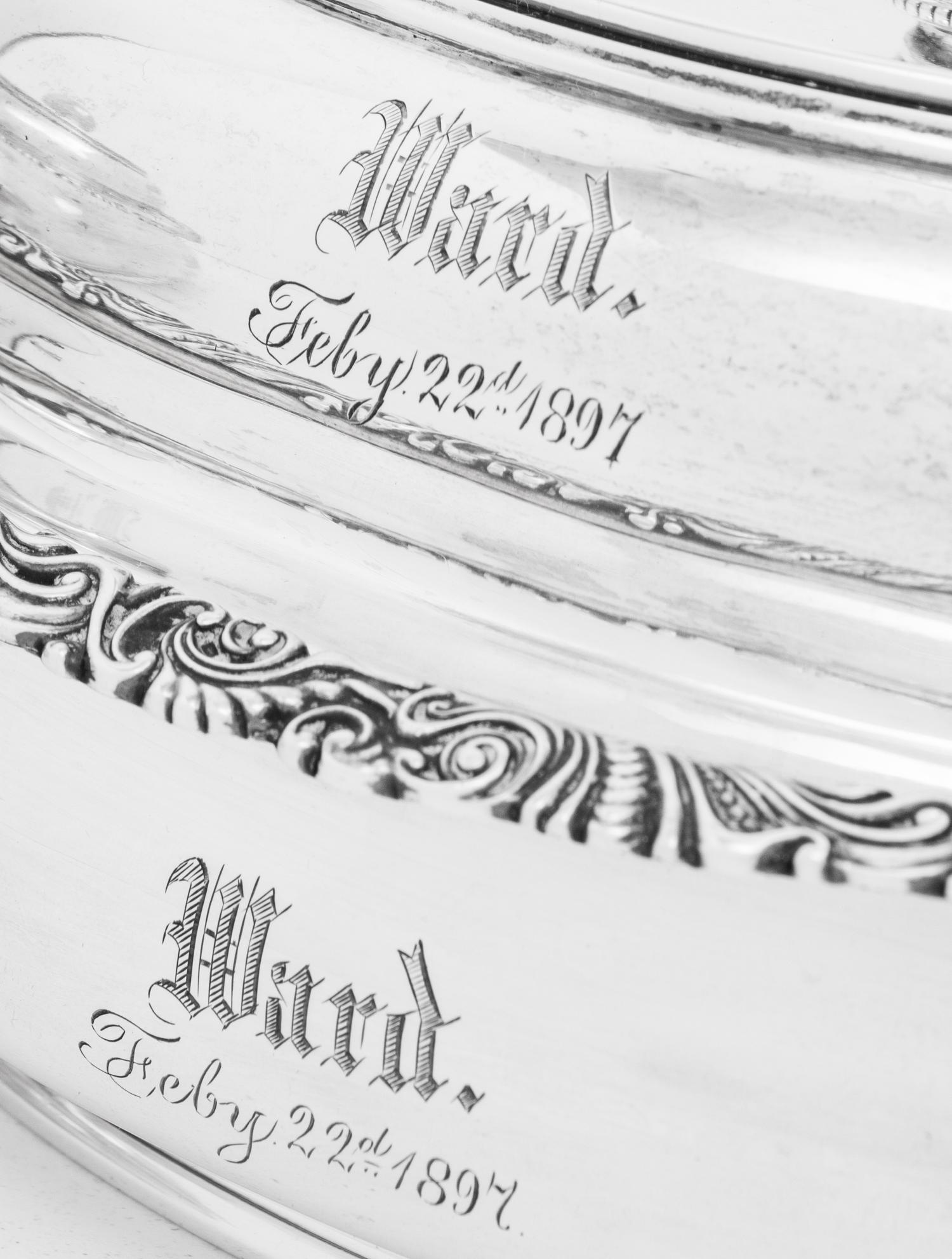 A Pair of American Silver Covered Vegetable Dishes