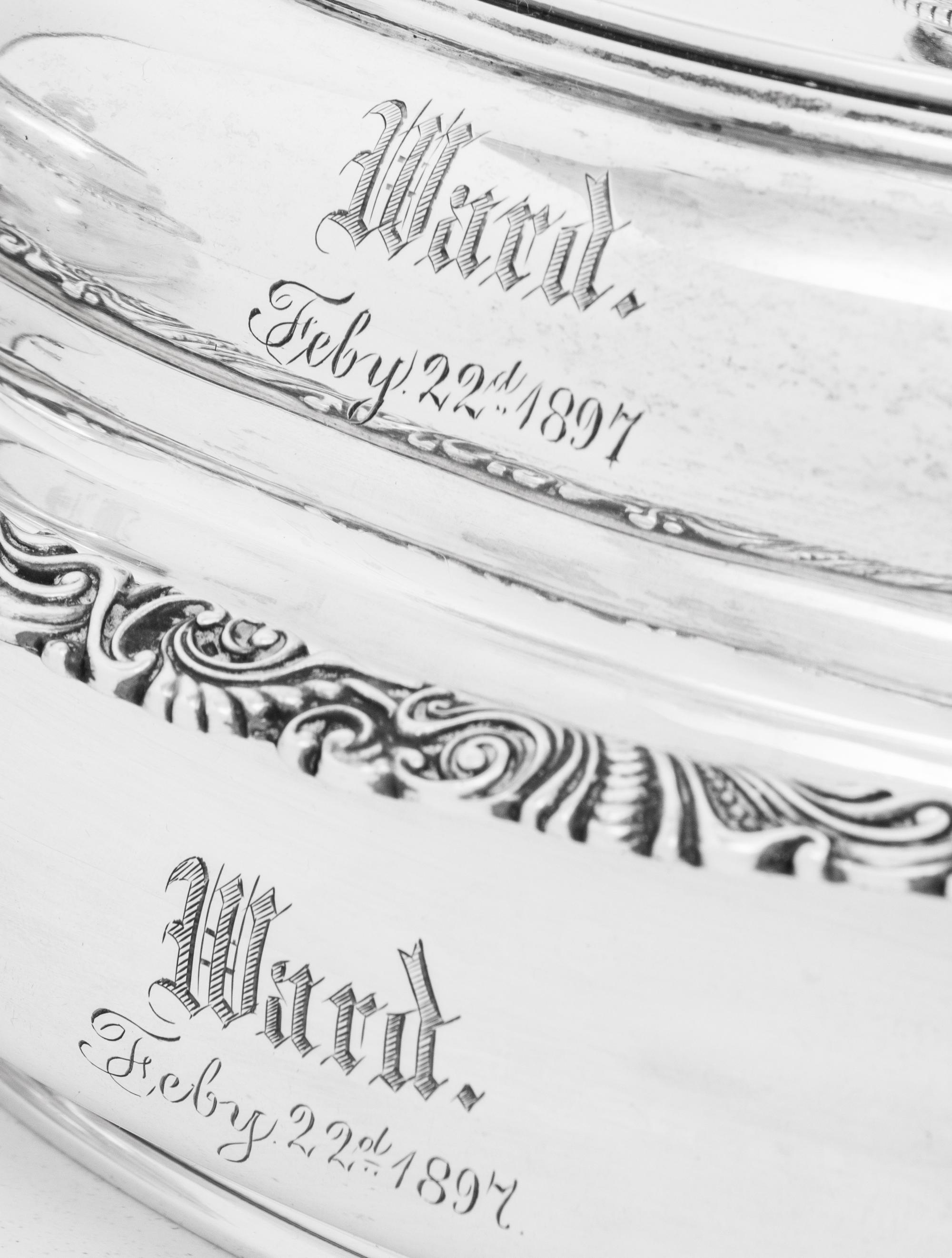 A Pair of American Silver Covered Vegetable Dishes