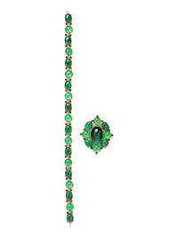 Unlabeled Necklace and Pendant, Attributed to Dior