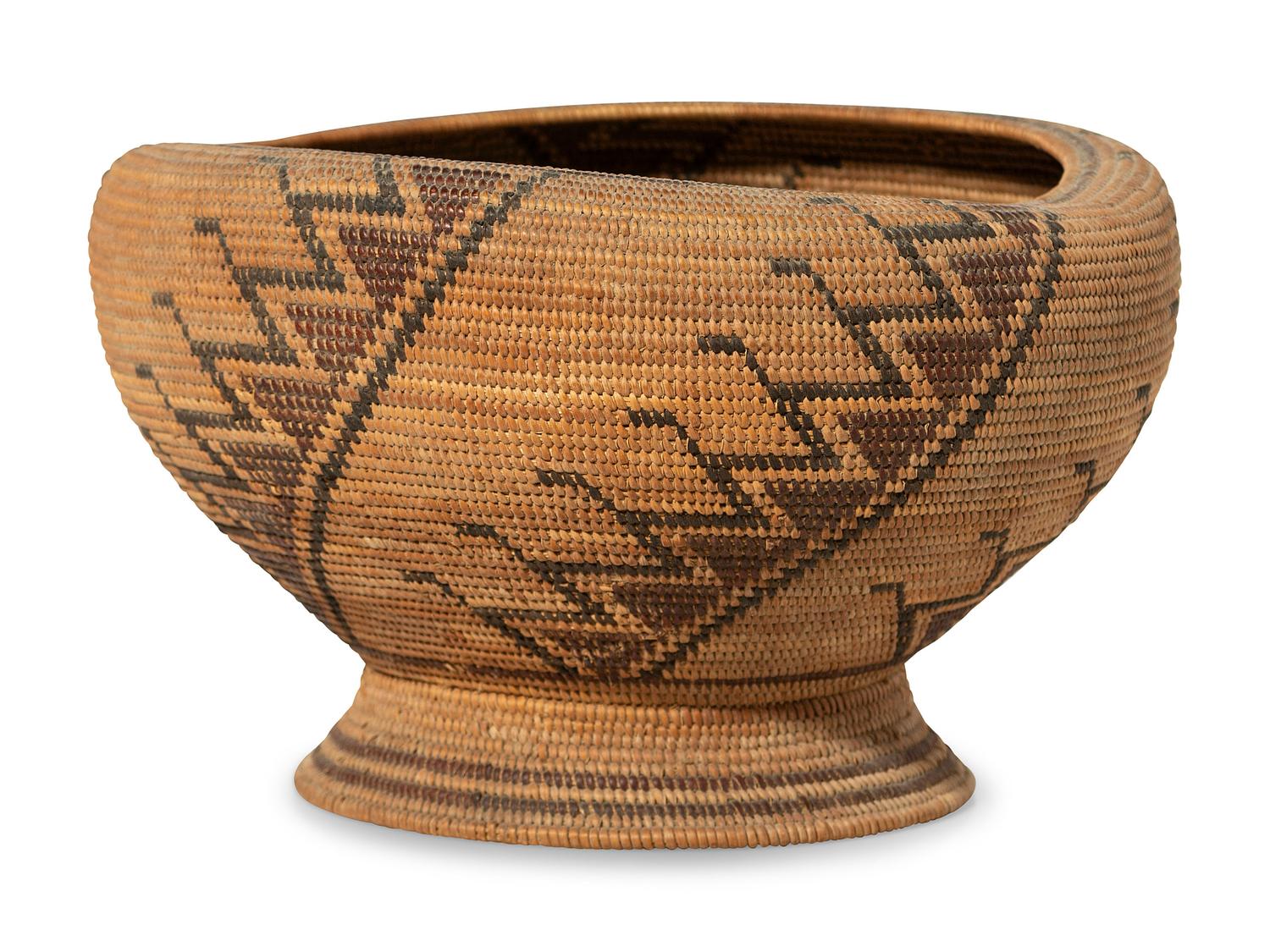 Yokut Chalice-Shaped Polychrome Basket