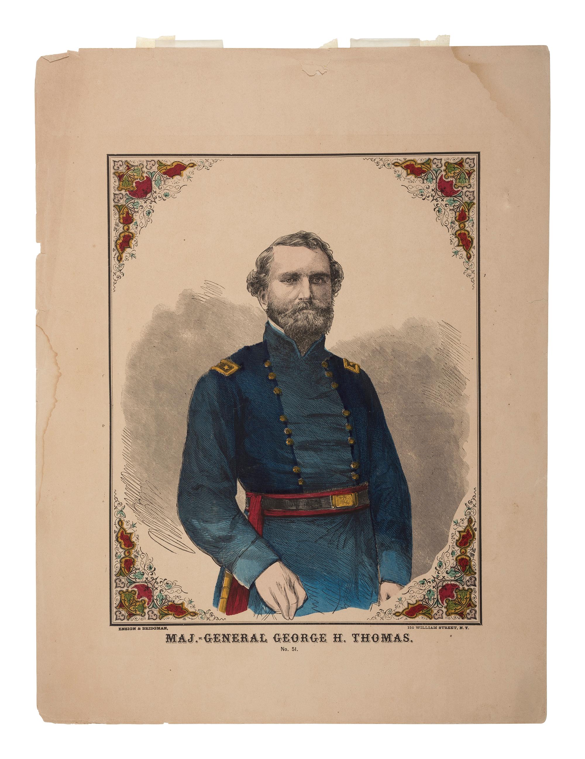 [CIVIL WAR]. A group of 7 lithographs of Civil War generals. Ensign & Bridgman.