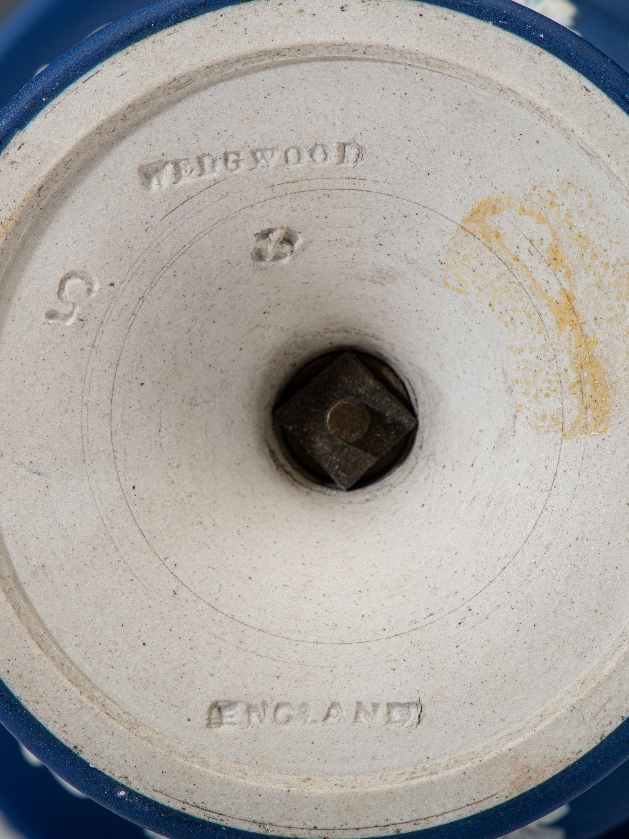 Five Wedgwood Blue Jasperware Articles