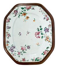 A Chinese Export Porcelain Platter Mounted as a Low Table